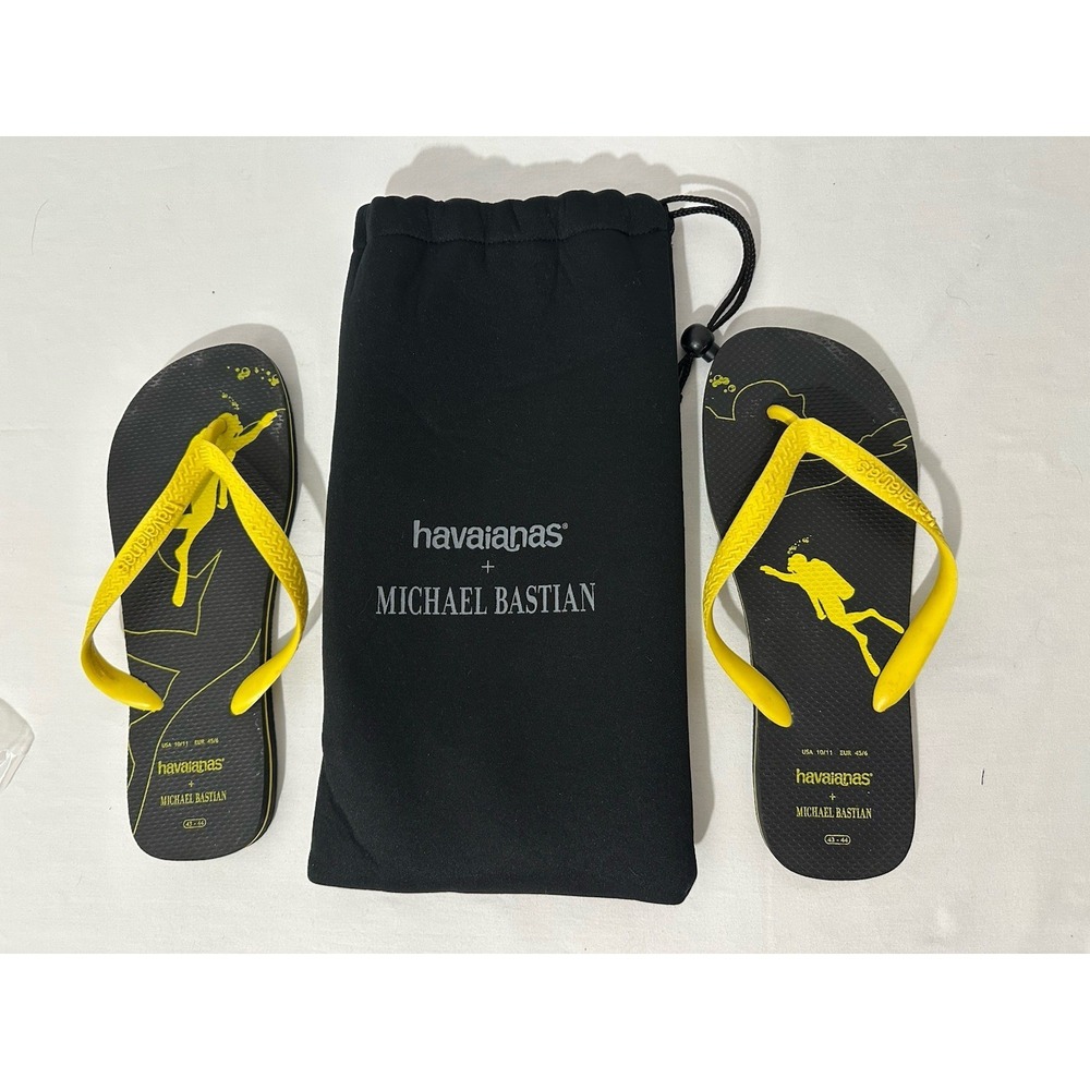 Havaians x Michael Bastian Flip Flops W/Pouch‎ Size US 10/11 EU 45/6